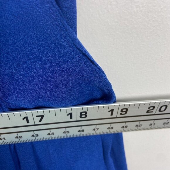 Free People Royal Blue‎ Darcy V-Neck Sleeveless Top Bohemian Swing Relax Boho XS - Picture 8 of 14